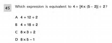 NYS Math Practice Test 5th Grade - Algebraic Thinking sample