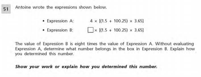 NYS Math Practice Test 5th Grade - Short Responses 3 sample