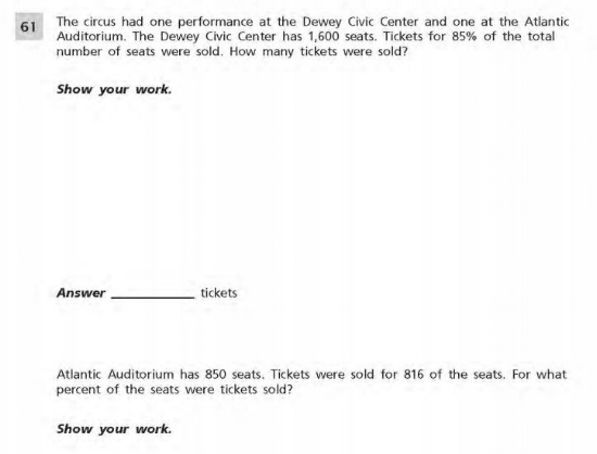 NYS Math Practice Test 6th Grade - Extended Response sample