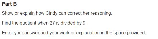 PARCC - Type II Bsample question
