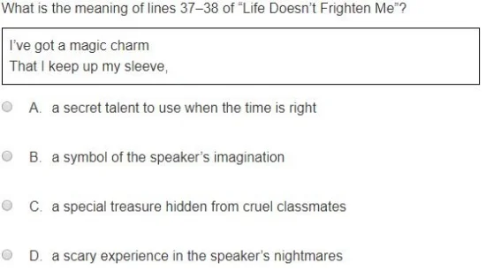 PARCC - Figurative Language sample question