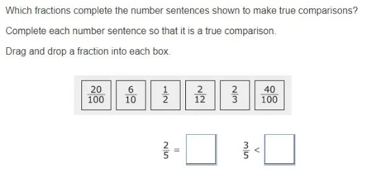 PARCC - Fractions sample