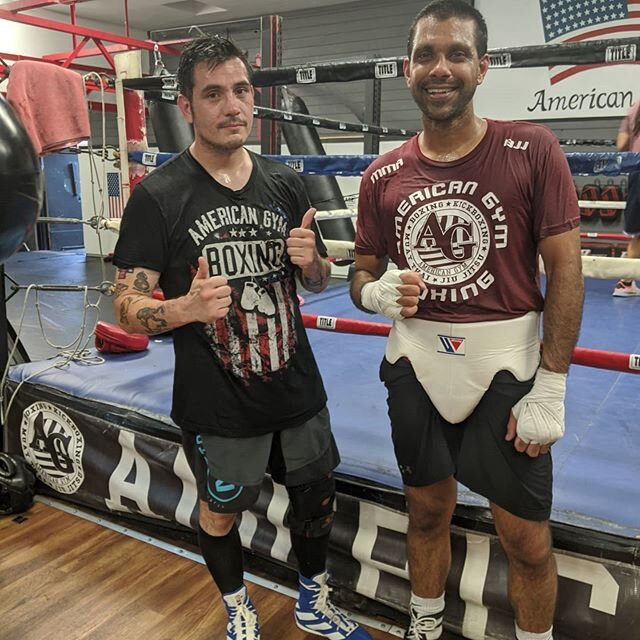 12 rounds of sparring with @mr_gwall in the world's warmest ring. Not pictured: @jason_sorenson cause he needed a nap.