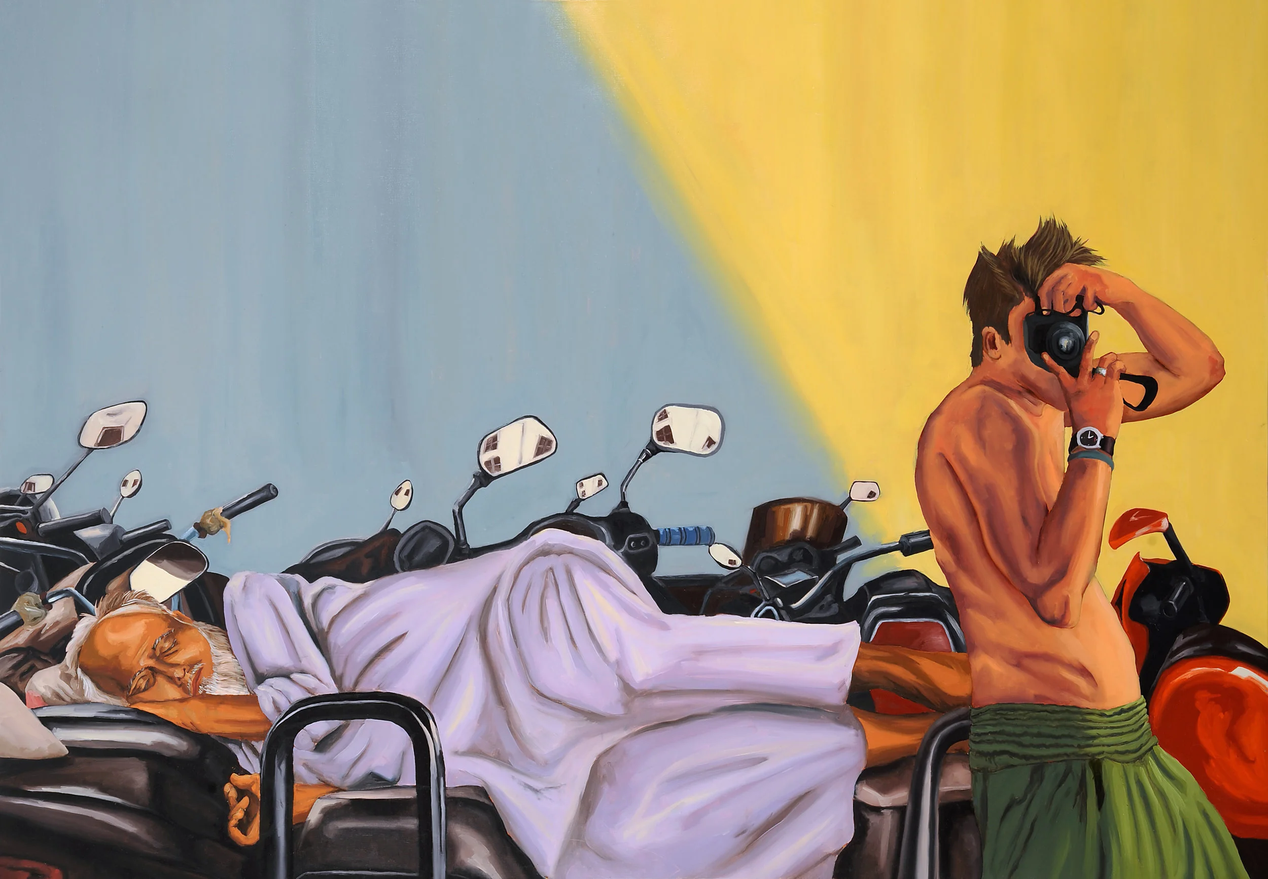 Every Lane in Bombay is a Village 60"x42" Oil on Linen