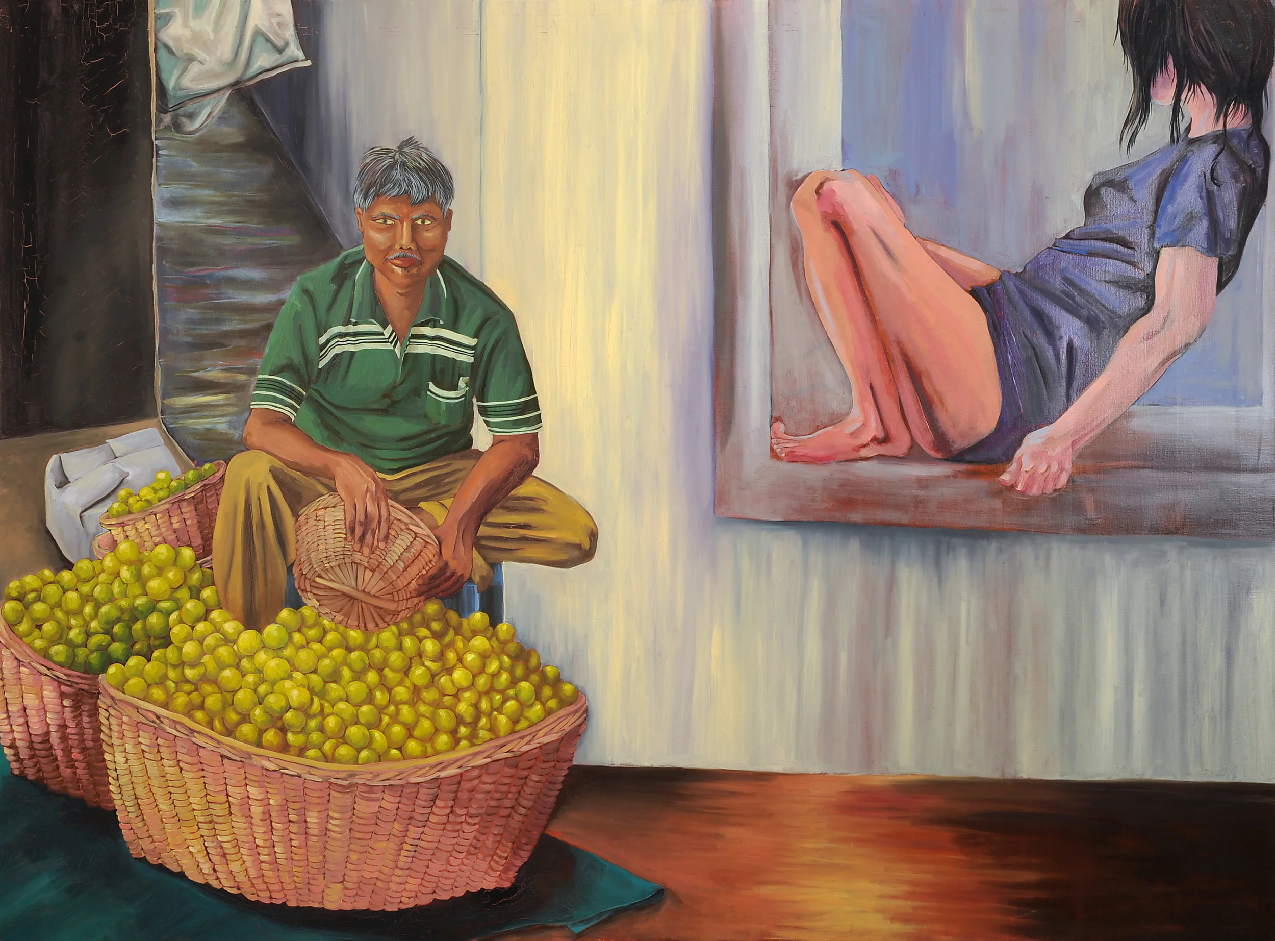 Lot's of Lime 72"x52" Oil on Linen