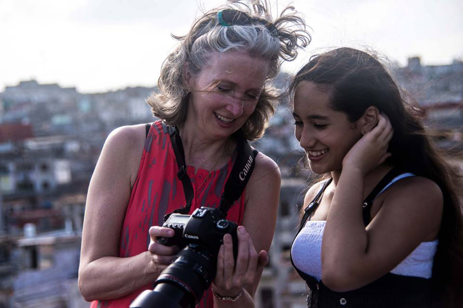sharing the joy on the rooftops of El Centro, Habana, Cuba photo courtesy Patricia Promerleau