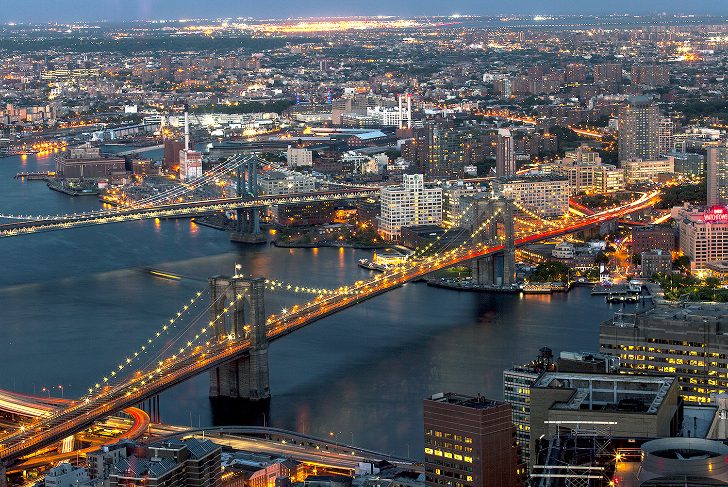 Above the Brooklyn Bridge