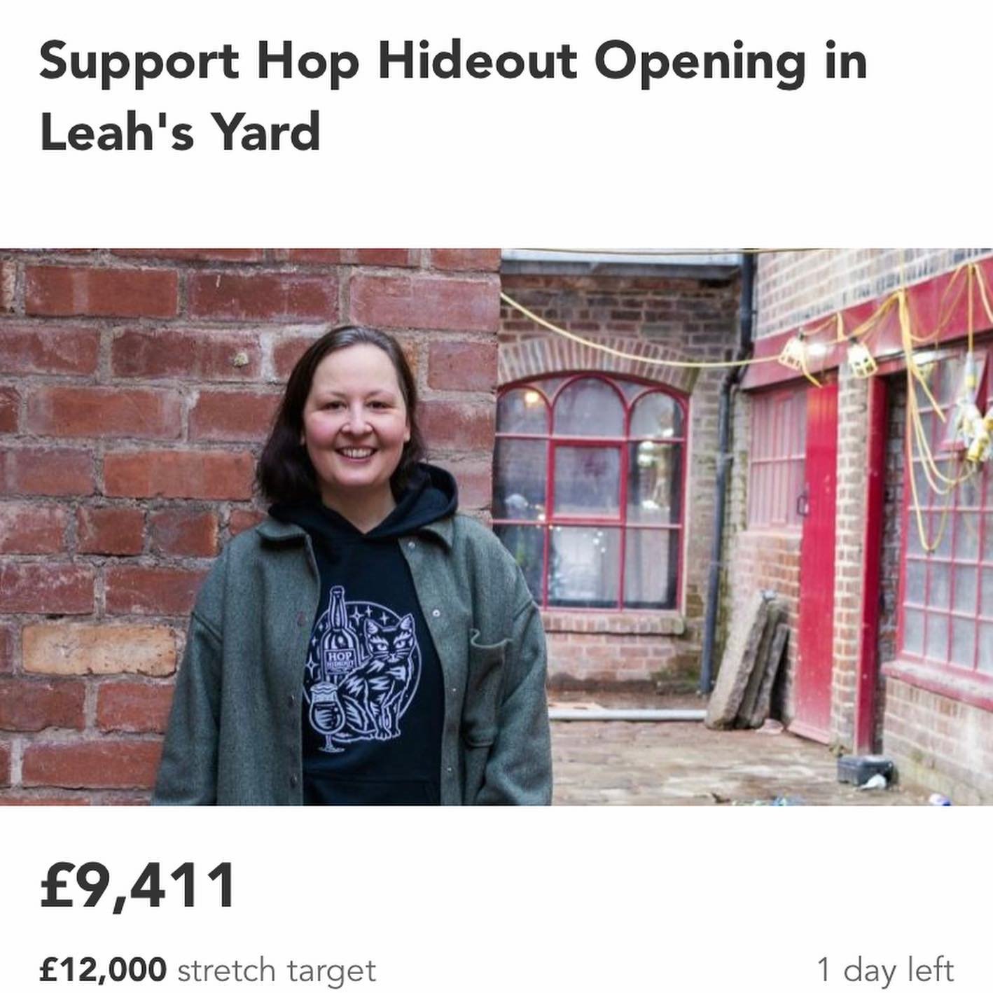 There&rsquo;s 1 day left on our Crowdfunder, we&rsquo;re so near &pound;10k!!! The ceramic tankards are looking AMAZING from @lucyyoungceramics and there&rsquo;s only 7 left to pledge on. GO, GO, GO 📣 

On another note it was great to see everyone a