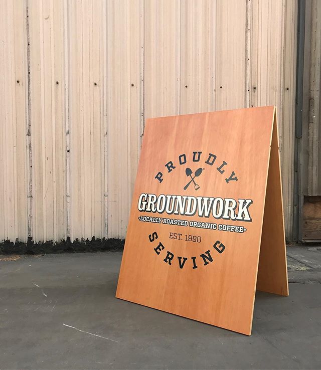 For our longtime friends @groundworkcoffee !! #design #build #wood #work #aframes #retail #signage