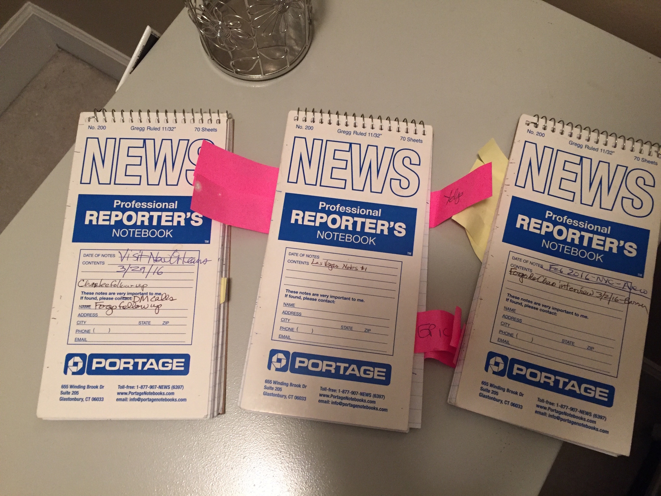 My current stash of crappy, everyday notebooks.