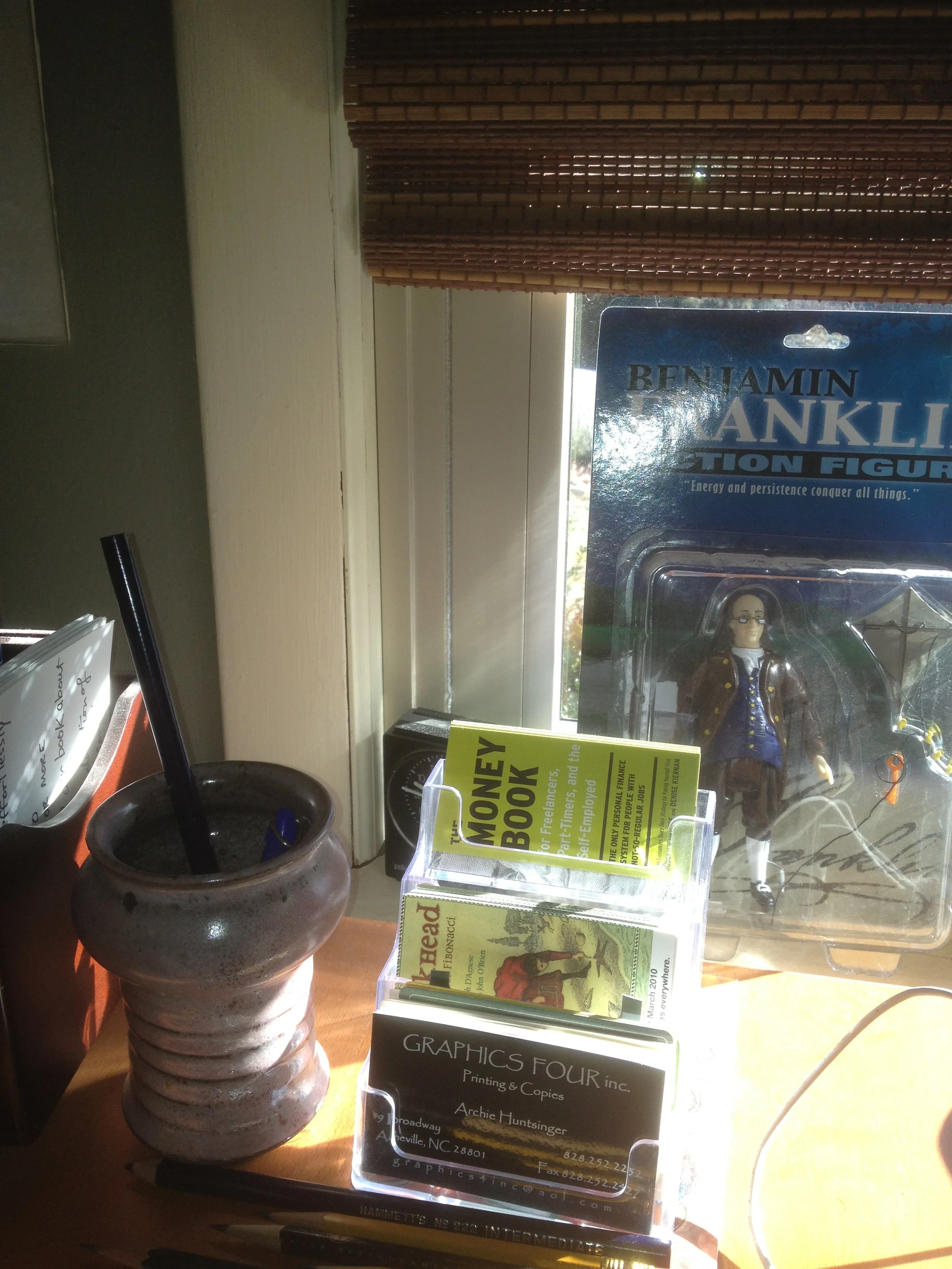Tired of showing pictures of my notebook, so here’s one of my 2012 desk window.