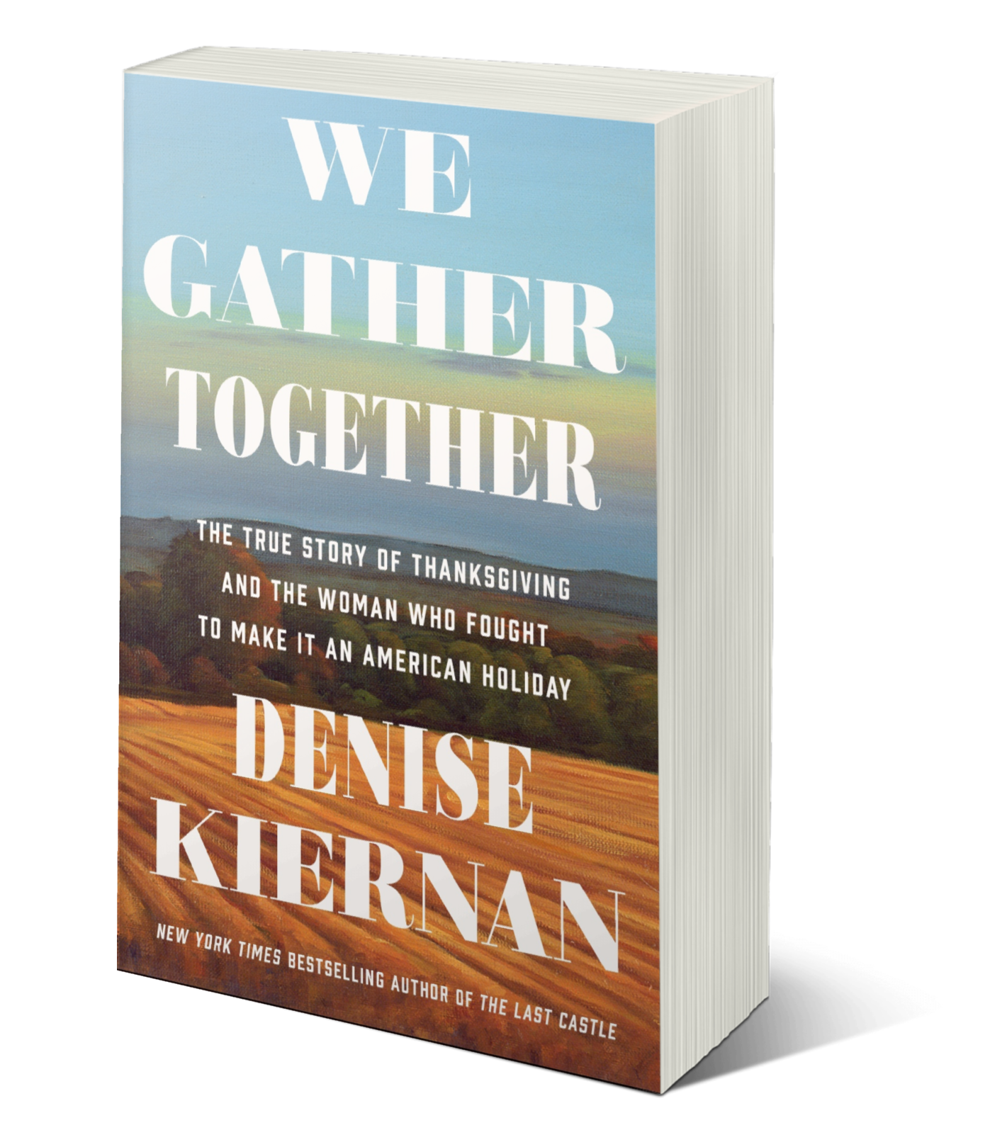 3D paperback book cover image of We Gather Together by Denise Kiernan