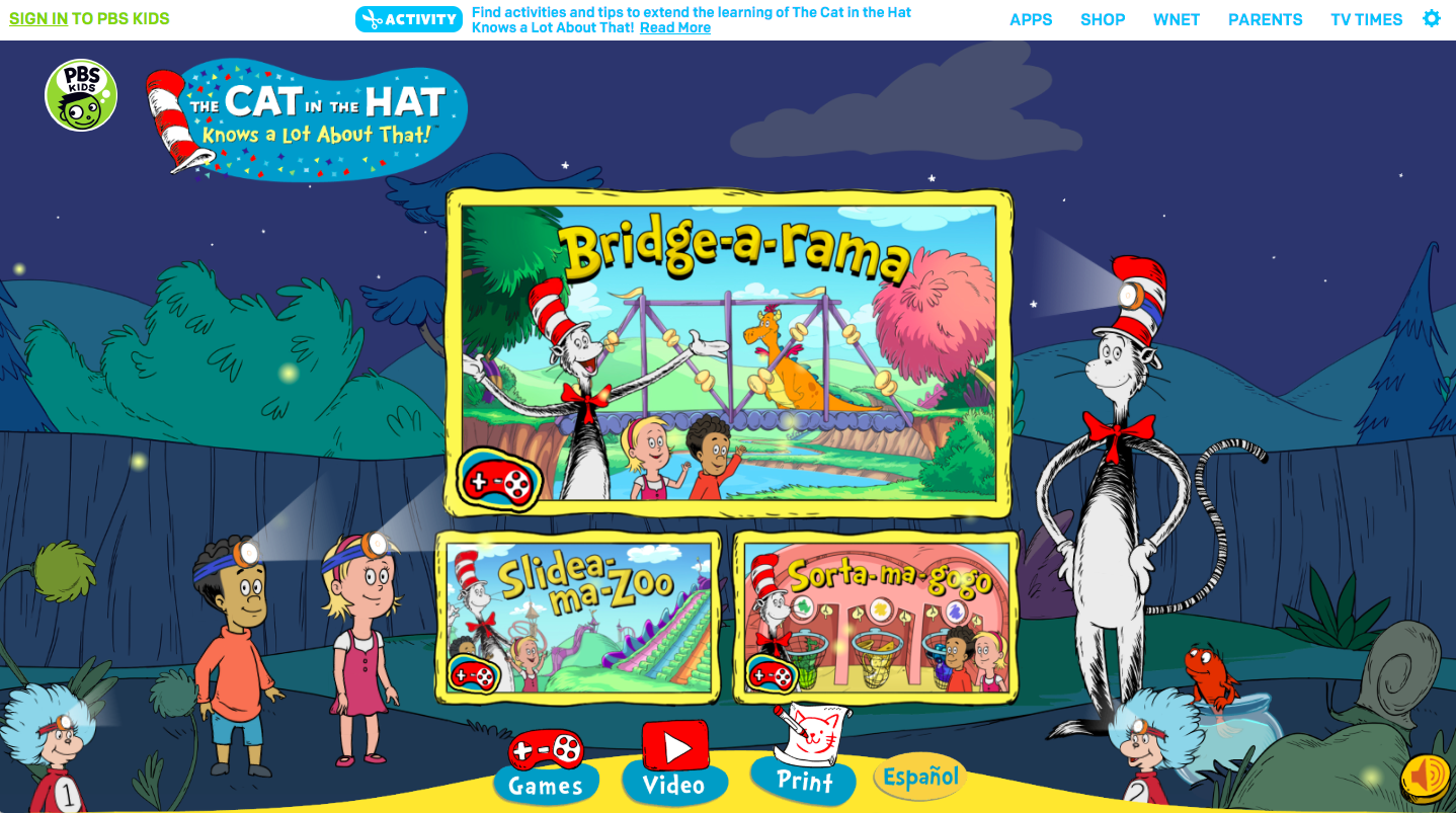 cat in the hat website