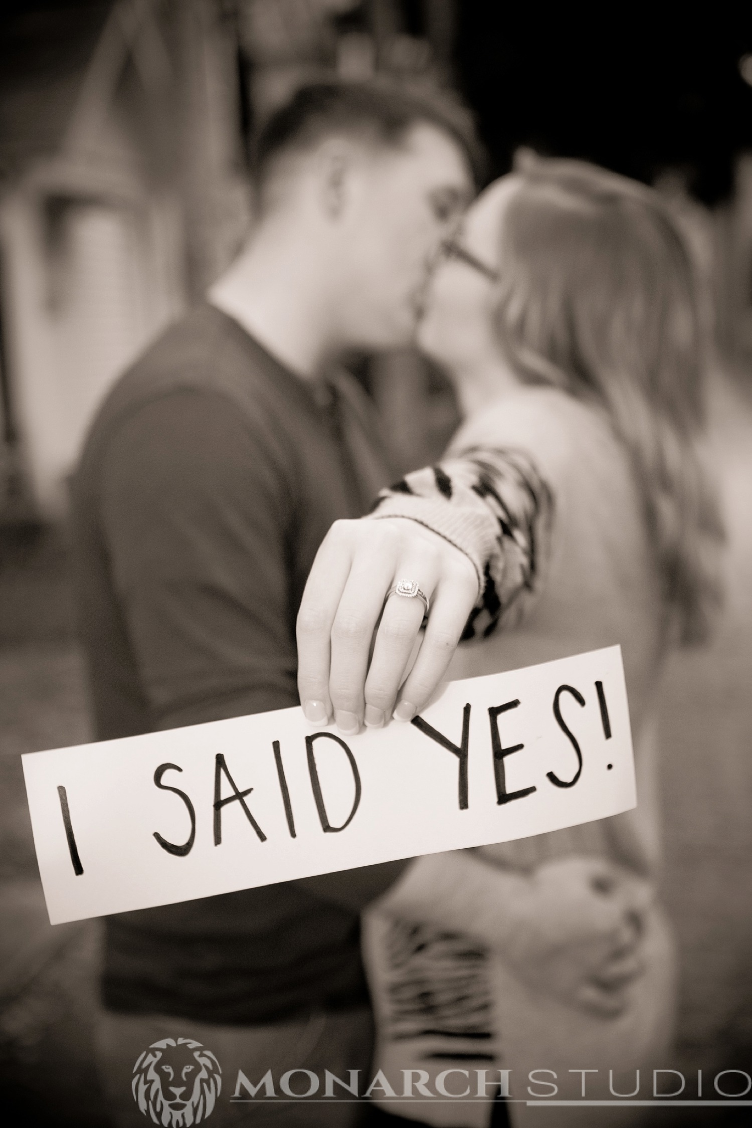 She Said Yes Engagement Photograph
