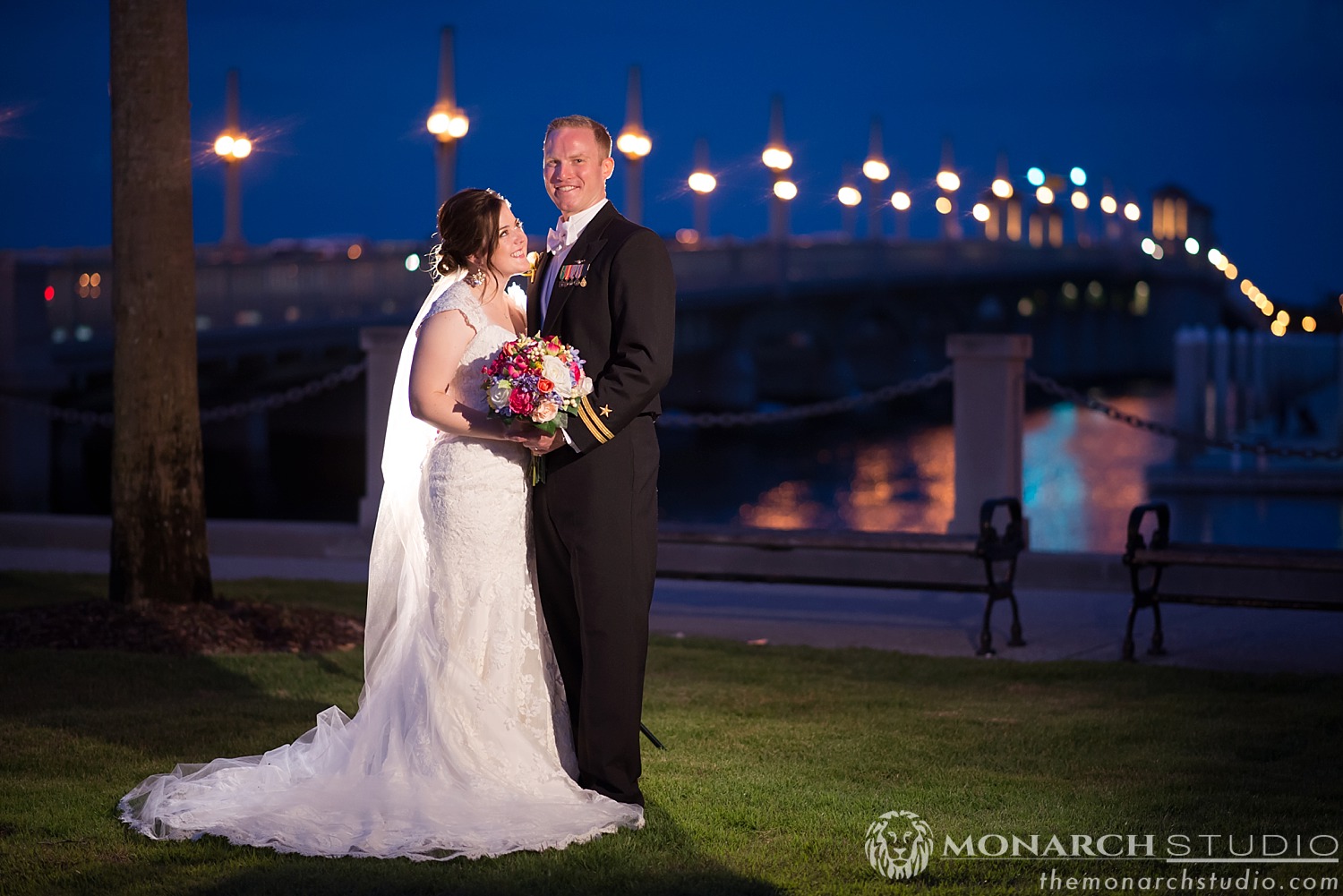 Wedding Photography at Night in St. Augustine Florida