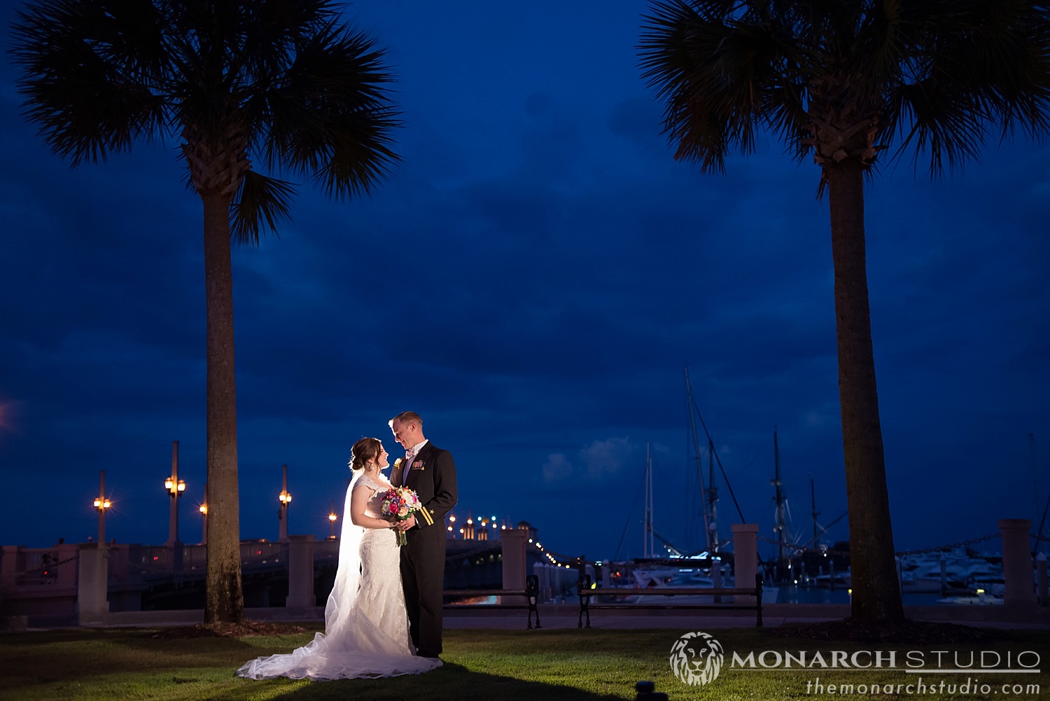 Night Wedding Photography St. Augustine Florida