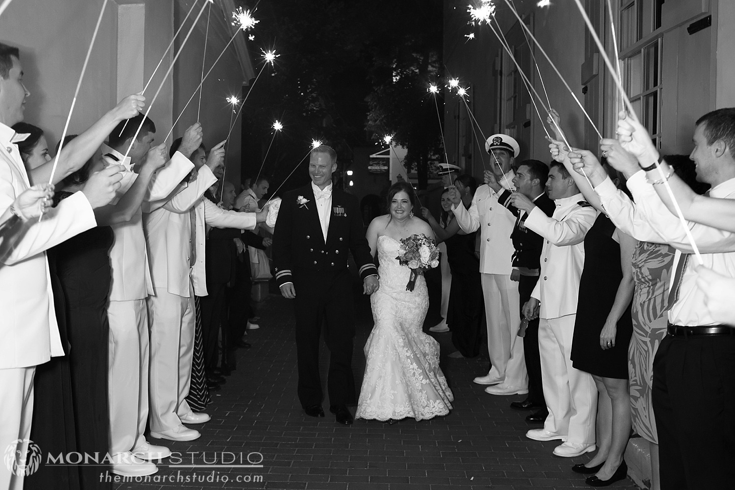 Sparkler Exit St. Augustine Wedding