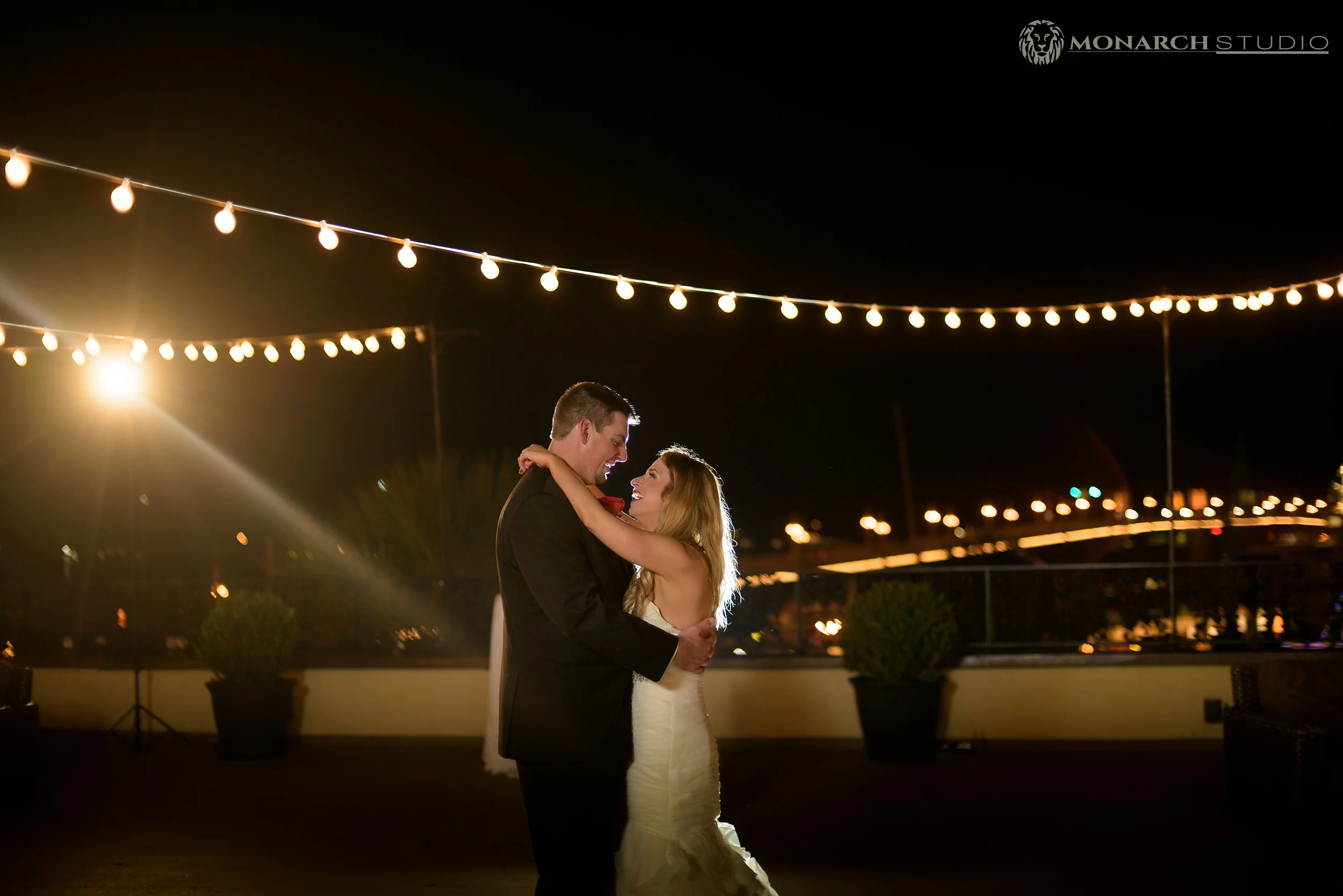 St. Augustine Night of Lights Wedding - White Room Roof Top