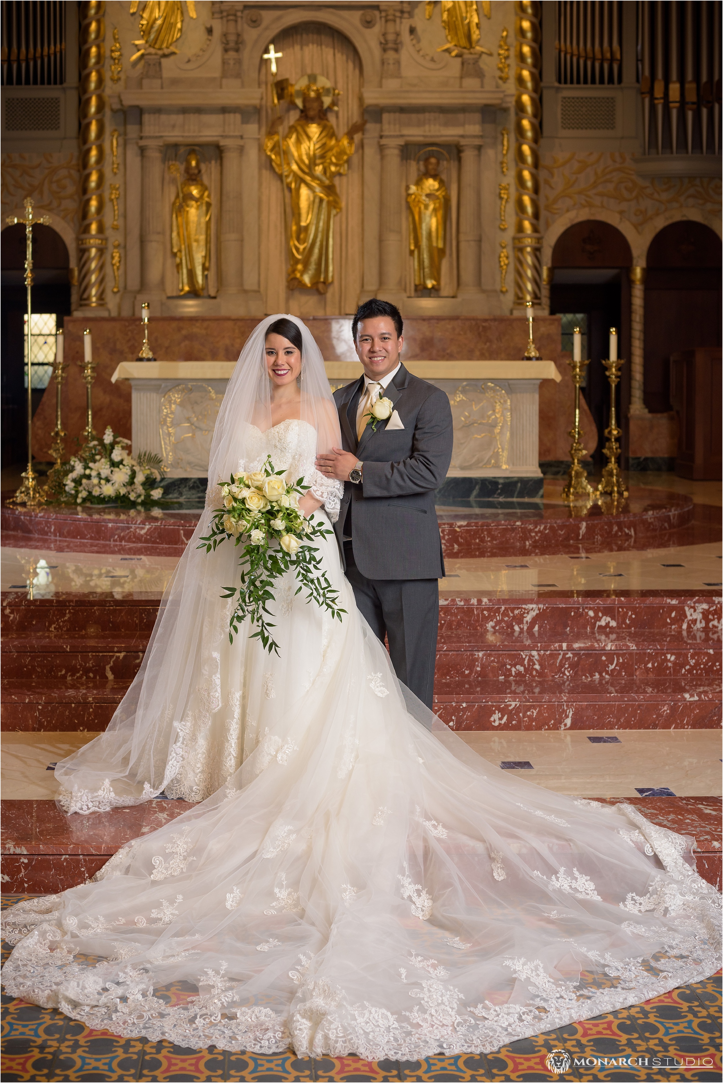 When you have the nations oldest catholic church in front of you. Sometimes you just can't beat an amazing traditional wedding portrait.