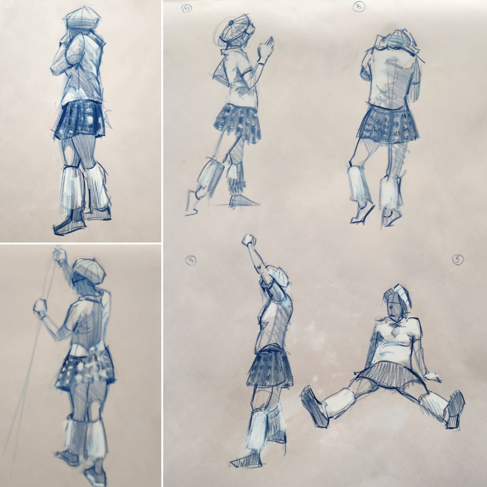  4 five minute poses and 2 ten minute poses at CapU 