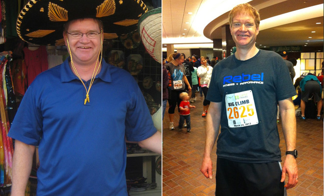 Jeff Before meeting Chris Ransier, I was working out on my own; cycling in the summer and lifting weights in the winter. Like most folks, I thought I knew what I was doing and how to plan and manage my own workout routine. The result of being my own personal trainer – I ballooned to 202 pounds and had to admit I was really out of shape. I met with Chris in the fall of 2010 and, from the first meeting; I knew that I was working with an expert in health and fitness. Chris started by asking questions (What are your goals? Are you willing to be consistent with your effort? Are you willing to listen?) and, based on my answers, crafted a personalized training program. I lost 45 pounds in the first 18 months and have maintained the weight loss for the last several years. Rebel Fitness and Performance offers personal training sessions, functional group classes and small group training. The energy at Rebel is excellent, the clients are motivated and the instructors (Chris. Aaron and Tyler) are experts in fitness. Over the past several years I have participated in the Big Climb (climb all the stairs in the Columbia Tower), completed the Seattle to Portland Bike ride in one day and completed dozens of other events. If you are ready for change, there is not a better facility than Rebel Fitness and Performance.