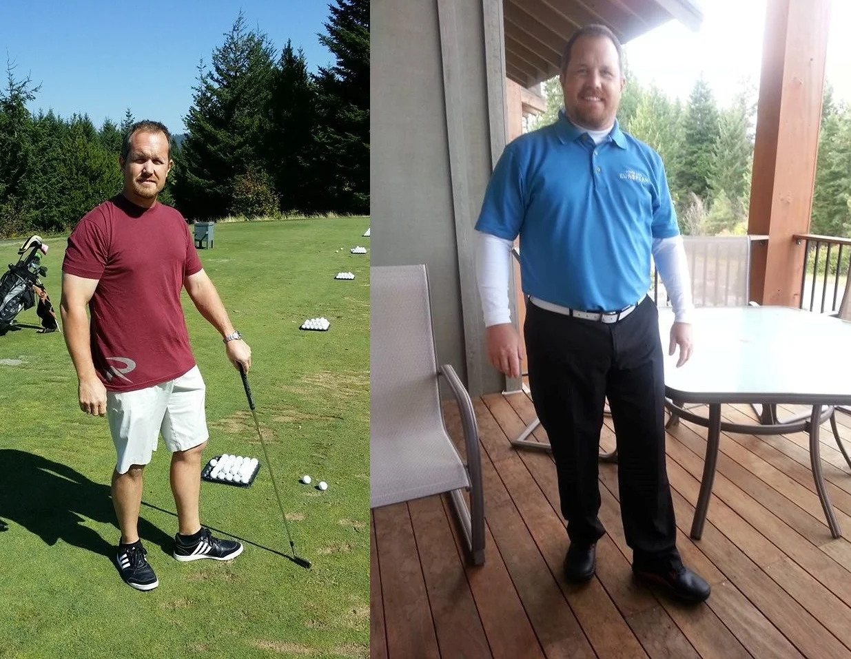 Derek In 2010 I had three major spine surgeries one of which was a spine fusion. The surgeries weren't successful and thus rendered me in more pain than pre surgery. I ended getting to the highest weight ever as a result of not being active (254lbs)! In October 2013 I asked several of my friends about Rebel Fitness. I got an overwhelming amount of positive feedback about Chris and Aaron so; I thought I’d give it a try. I tried everything else I could think of. I reached out to Chris and told him what I’d been through health wise and told him that I was really nervous to work out for fear that my back would just blow out and I’d be in for yet another surgery. We set up doing two days a week for personal training. I remember having “T-Rex” arms when I started out - I was so sore I couldn’t fully extend my arms! I remember communicating with Chris about this hurting and that hurting yet he was (and is) very responsive and always offered a positive response! I felt good about my workouts and began my body transformation. Chris works really hard at putting workouts together that are challenging and focused on what you need and more importantly what your goals are. When I started out I am ashamed to say that I couldn’t do more than 3 pushups. He saw I couldn’t do more and immediately moved me to a bench where they were I could complete more. Slowly with his close guidance I’m now doing advanced pushups with the TRX system and close grip ball pushups! Chris’s attentiveness to me doing movements or lifting weight correctly is exceptional. Sometimes the movements are complex and he is always there to help even demonstrate it as needed so I can maximize each movement. He’s always keeping my goals at the forefront of each workout and helps push me when I think I’ve reached my end. They have a really cool chalkboard on the wall that’s called the “goal board”. You put your goal up (usually a certain body weight) and put a date that you hit your goal. I’m currently on my 4th goal on the board and proud to say that with his help I’ve hit each one! Not only have I lost a lot of weight but I feel a TON better. To date I’ve lost a total of 50lbs!! I’m able to play sports that gave me trouble before (mainly golf). His knowledge of the bodies muscular systems is very high. Many times I’ve relayed pain or lack of mobility in a body part and he’s quick to help me understand why I’m feeling and what I can do to help resolve it! Both my wife and I train at Rebel Fitness and wouldn’t imagine entrusting our health and conditioning to anyone else! The facility is always kept very clean and they are continually updating the equipment at the gym to help better your workout. Both Chris and Aaron care about YOU. Because I lost so much weight I’m often asked, “How did you do it”? Or “What’s your secret”? My response is and always will be following the plan that Rebel Fitness has put together for me. There is no secret you have to put forth the effort and there is no better place to help you! 
