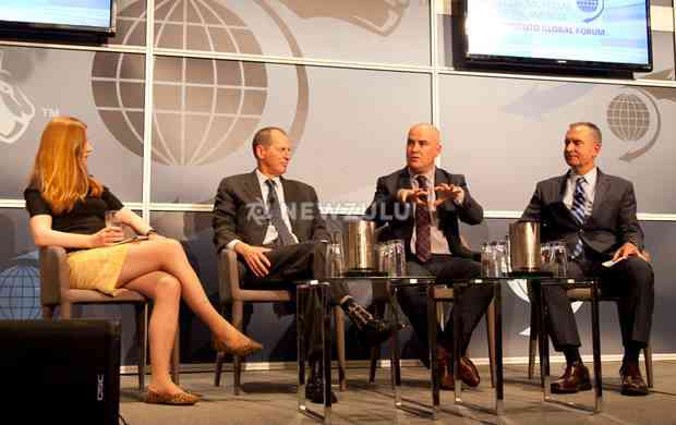 Hannah Kuchler, Gary Shapiro, me, and Paul Warrenfelt on stage at the Toronto Global Forum