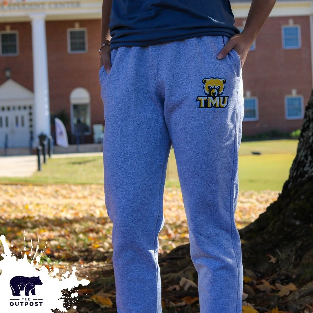 Champion comfort meets TMU pride. The sweatpants you&rsquo;ll live in all semester.🐻

#TheOutpost #WeAreTMU #Champion #SweatpantsSeason