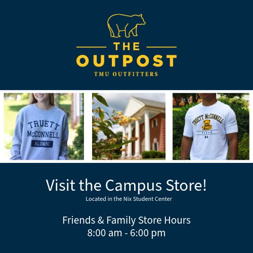 We Are Open Today! 🐻💙💛

#wearetmu #homecoming #friendsandfamily
