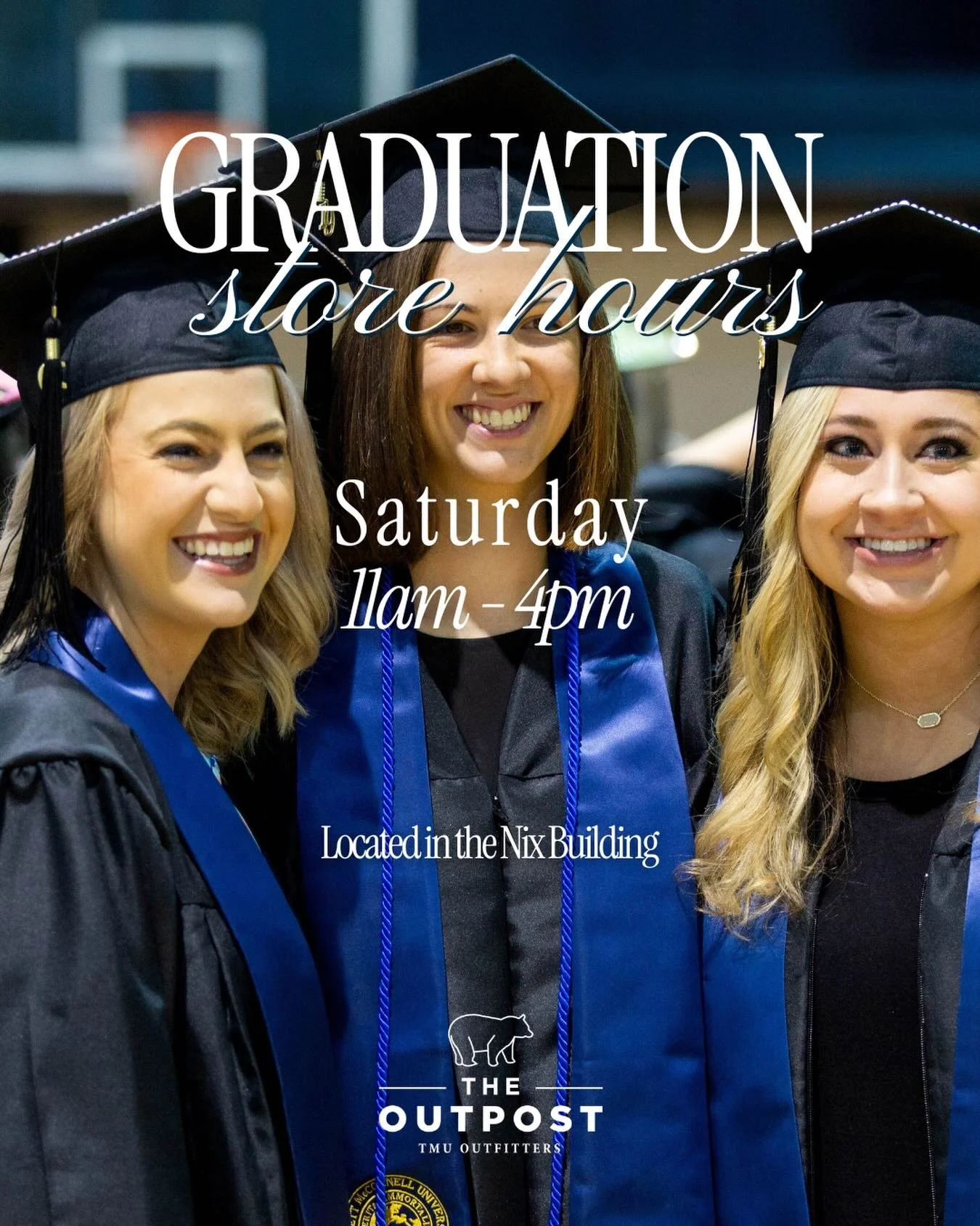 The Outpost will be open this Saturday! 🐻🎓