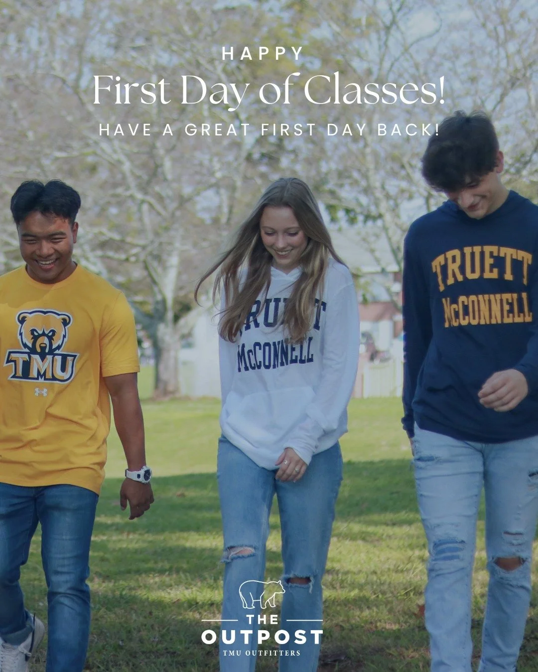 Happy First Day of Classes Bears!🐻📚💙 #TheOutpost #TMU #WeAreTMU #GoBears
