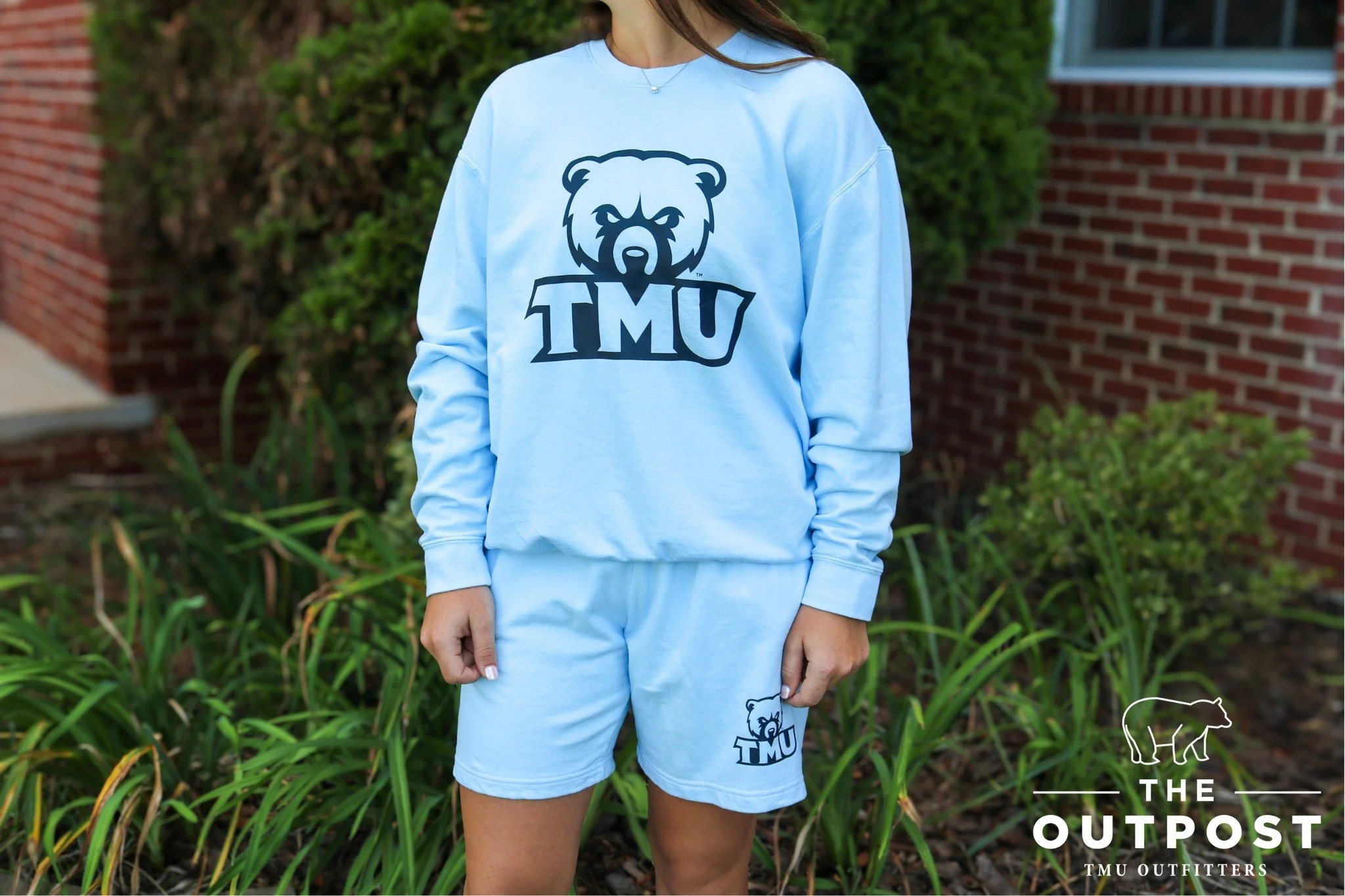 Soft, cozy, and ready for whatever your day looks like! Shop our new Comfort Color sets online and in-store today! #TMU #GoBears #TheOutpost