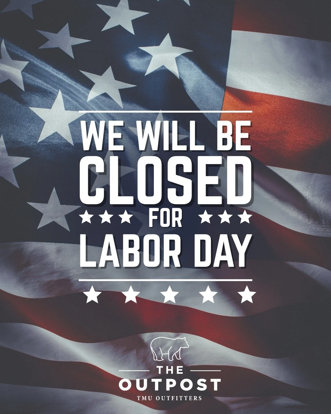 Happy Labor Day! We will be closed September 7th!