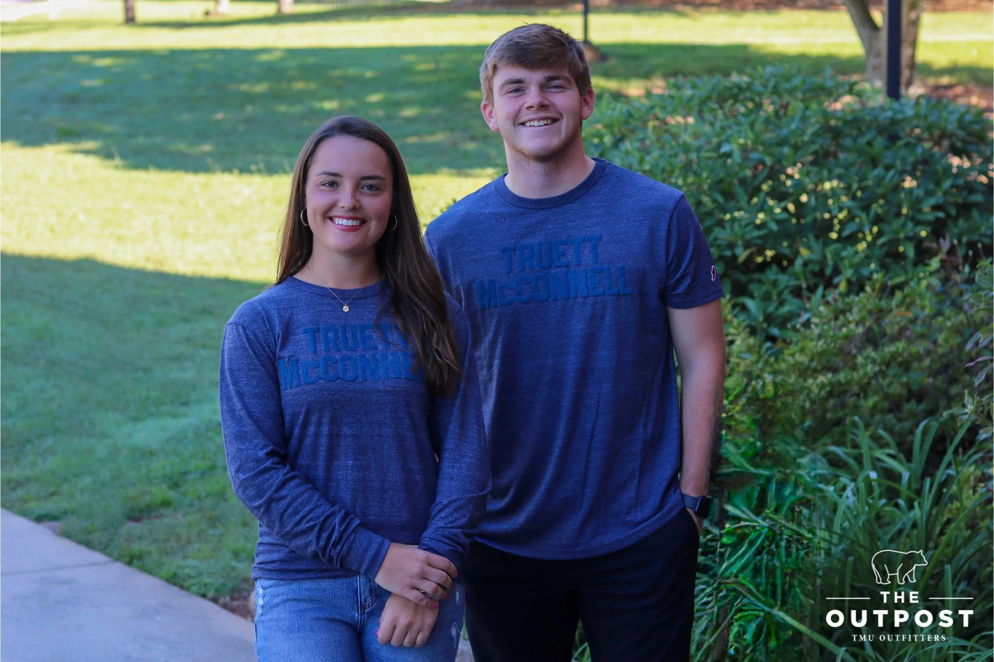A staple for every season! Available in short sleeve + long sleeve!🍂💙🐻
#TheOutpost #Toneontone #TMU #Tees #WeAreTMU