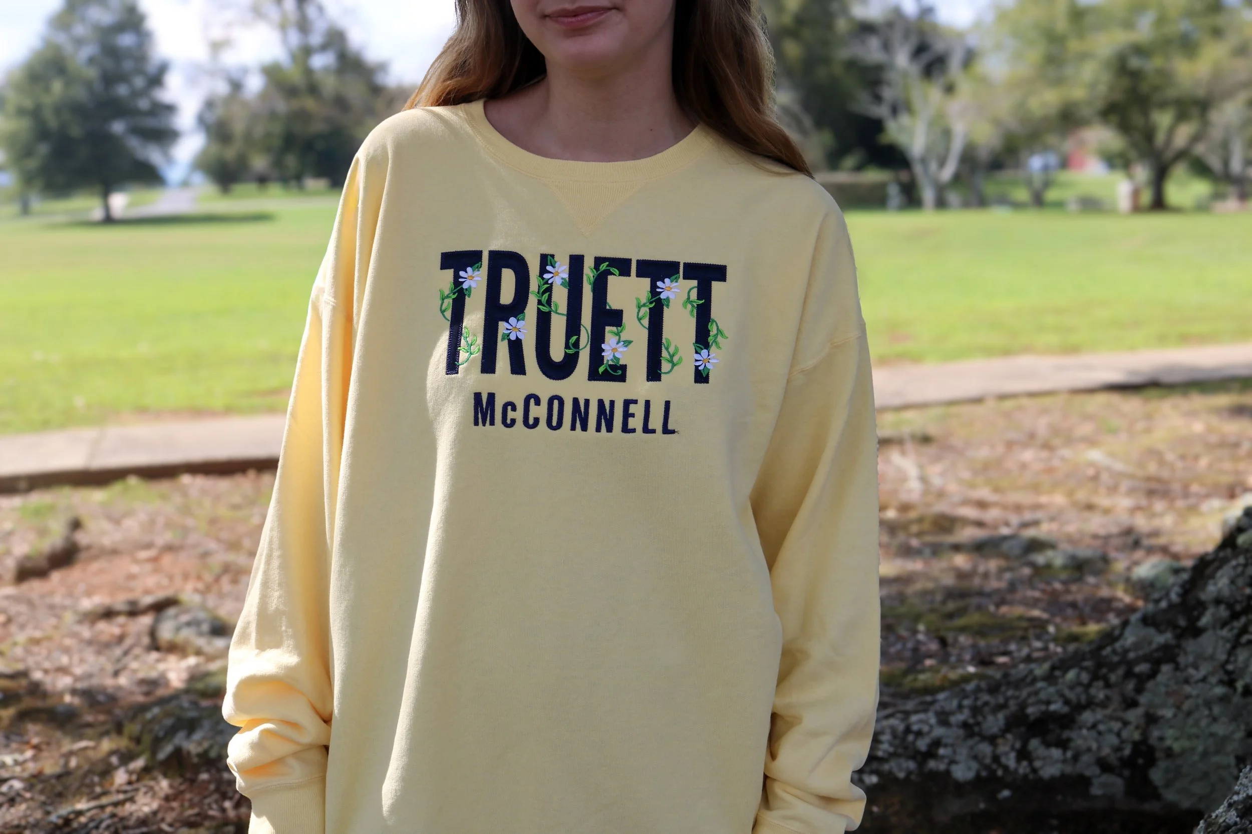 Ladies Embroidered Crew Neck
