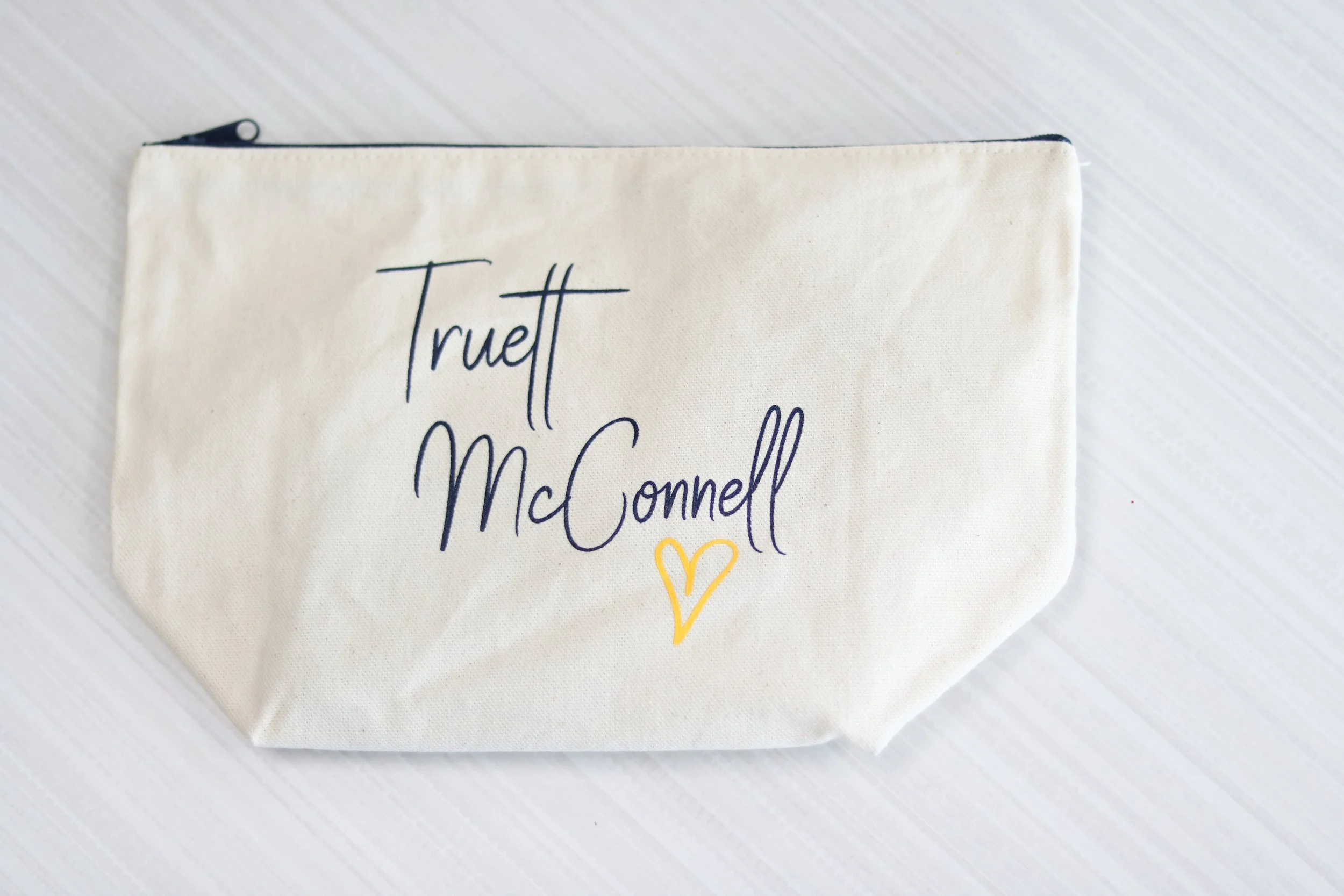 TMU Canvas Zipper Pouch