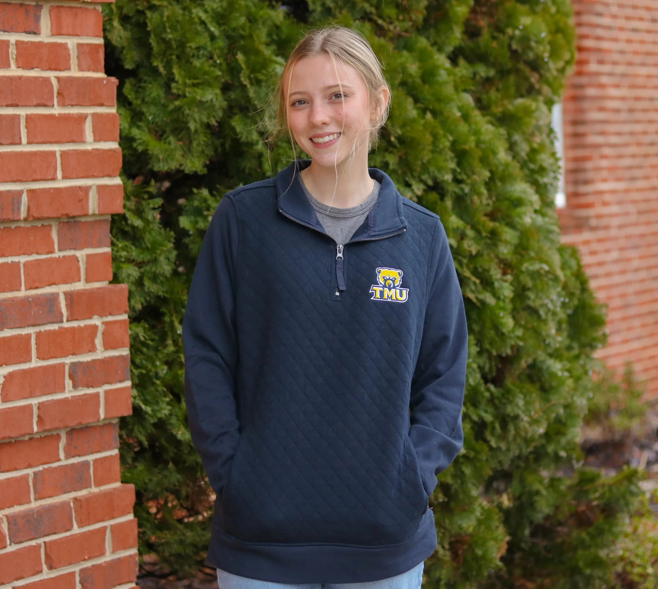 Charles River Quilted Pullover Quarter Zip