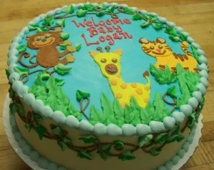 Baby Shower Cake with Cute Animals