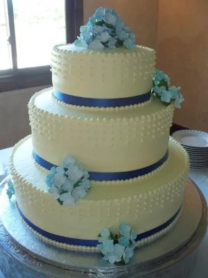 Blue Ribbon with Gumpaste Hydrangeas