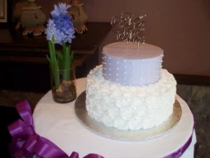 Purple with Dots and Rosettes