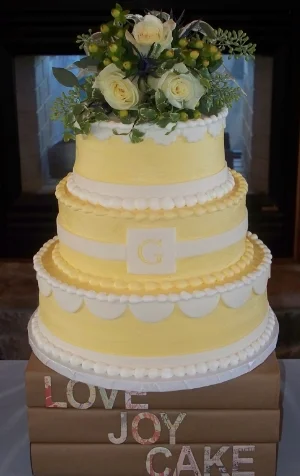 White Fondant Monogram and Detail