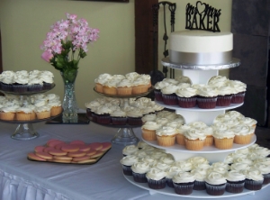 Wedding Cake and Cupcakes