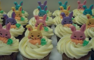 Carrot Cupcakes with Bunnies