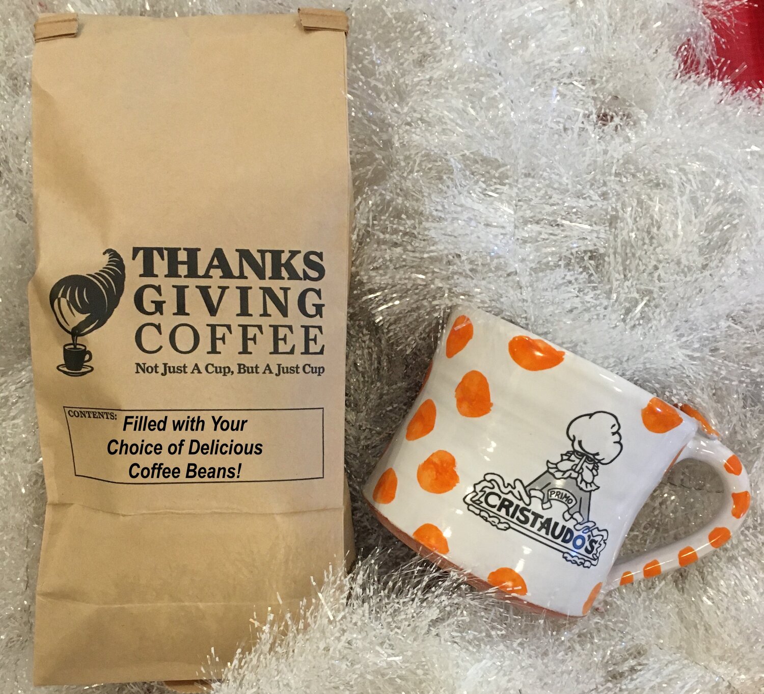 Gift Bag with Locally Made Cristaudo's Mug and Thanksgiving Fair