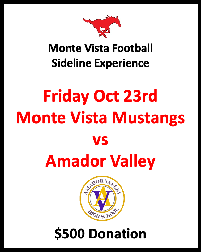 MVFB Sideline Experience vs Amador Valley