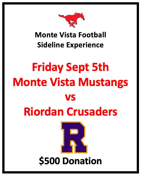 MVFB Sideline Experience vs Riordan