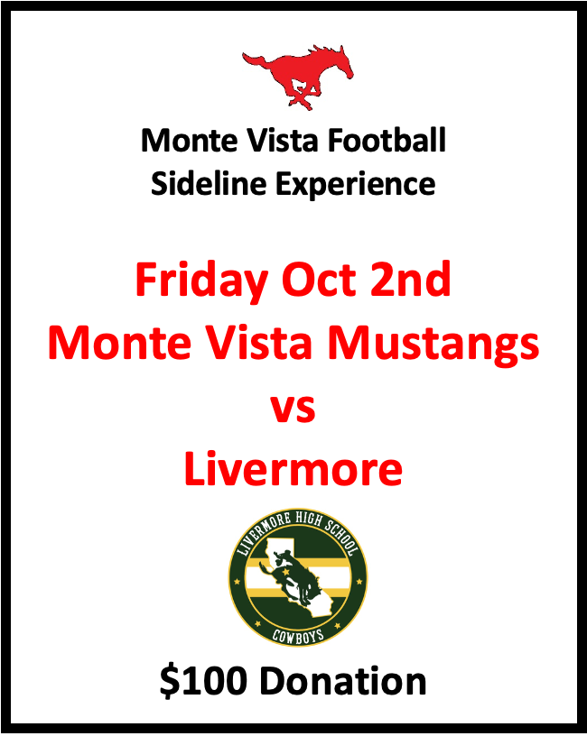 MVFB Sideline Experience vs Livermore