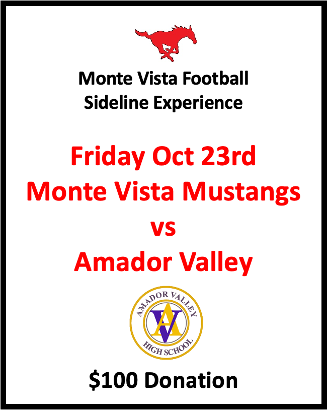 MVFB Sideline Experience vs Amador Valley