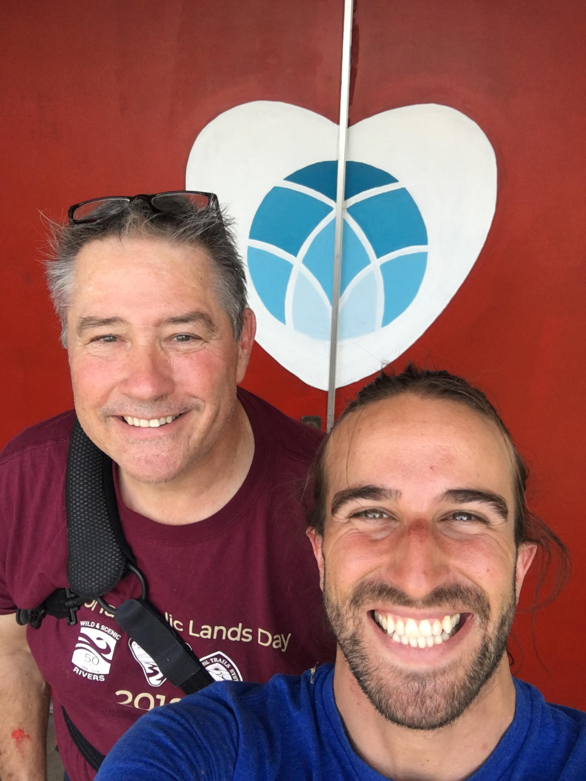 President Robert Pelle and myself just finished with painting the new front door.
