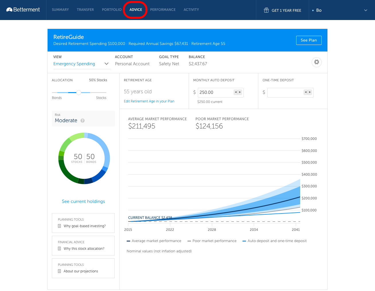 Betterment RetireGuide